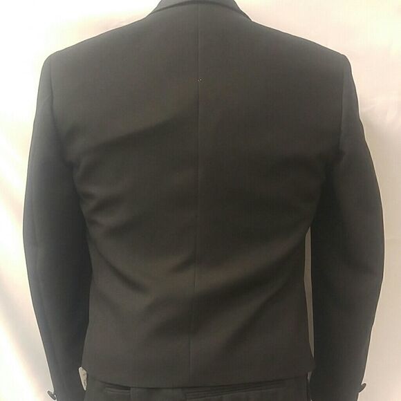 MEN'S FORMALWEAR INT. BLACK WAIST ETON JACKET. - Picture 4 of 8